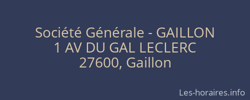 Société Générale - GAILLON 