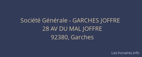 Société Générale - GARCHES JOFFRE 