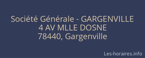 Société Générale - GARGENVILLE 