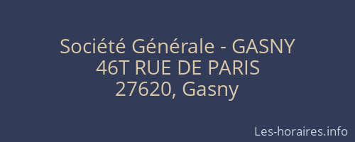 Société Générale - GASNY 