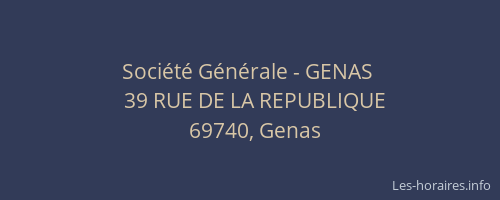 Société Générale - GENAS 