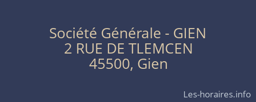 Société Générale - GIEN 