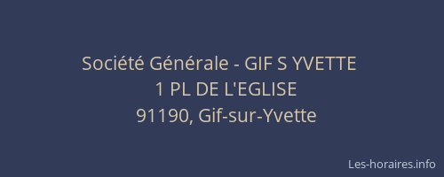 Société Générale - GIF S YVETTE 