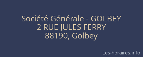 Société Générale - GOLBEY 
