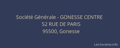 Société Générale - GONESSE CENTRE 