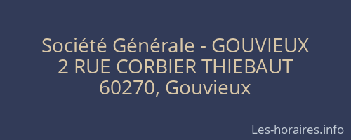 Société Générale - GOUVIEUX 