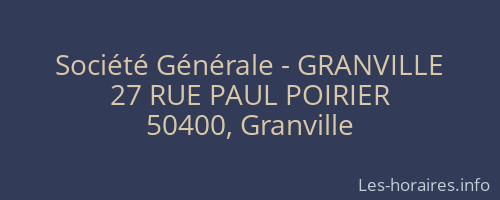Société Générale - GRANVILLE 