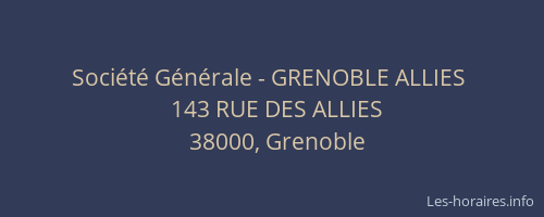 Société Générale - GRENOBLE ALLIES 