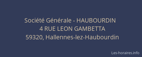 Société Générale - HAUBOURDIN 