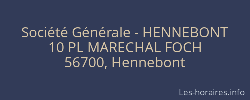 Société Générale - HENNEBONT 
