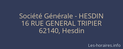 Société Générale - HESDIN 