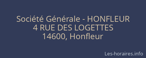 Société Générale - HONFLEUR 