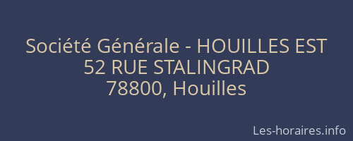 Société Générale - HOUILLES EST 