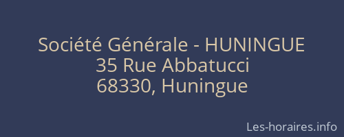 Société Générale - HUNINGUE 