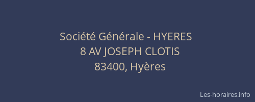 Société Générale - HYERES 