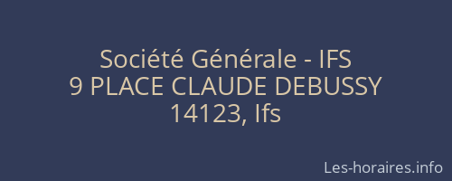 Société Générale - IFS 