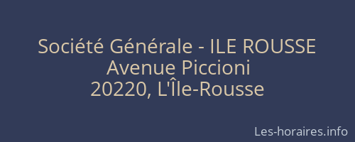 Société Générale - ILE ROUSSE 