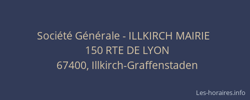 Société Générale - ILLKIRCH MAIRIE 