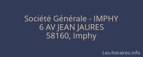 Société Générale - IMPHY 