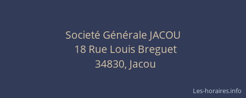 Societé Générale JACOU