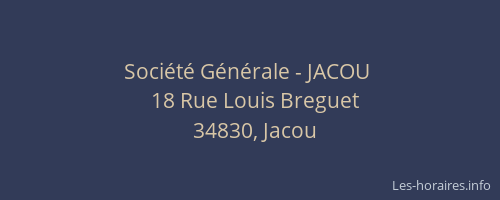 Société Générale - JACOU 