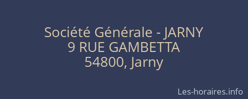 Société Générale - JARNY 