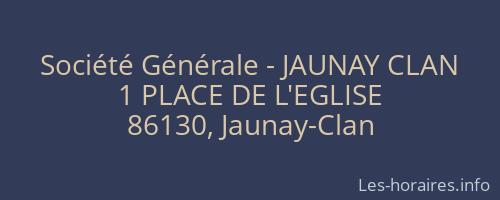 Société Générale - JAUNAY CLAN 