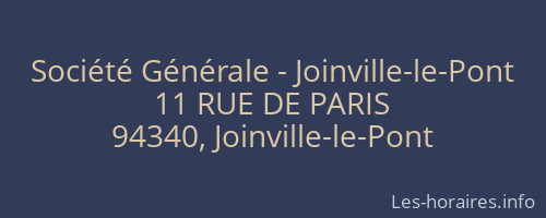 Société Générale - Joinville-le-Pont 
