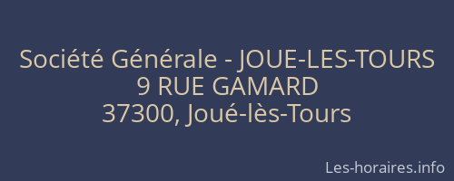 Société Générale - JOUE-LES-TOURS 