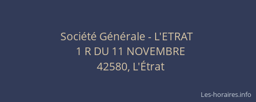Société Générale - L'ETRAT 