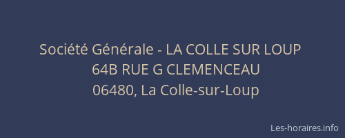 Société Générale - LA COLLE SUR LOUP 