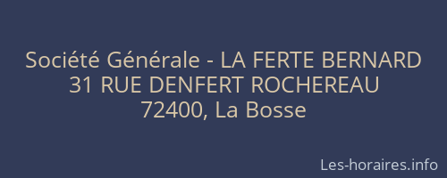 Société Générale - LA FERTE BERNARD 