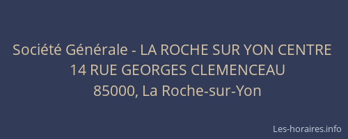 Société Générale - LA ROCHE SUR YON CENTRE 
