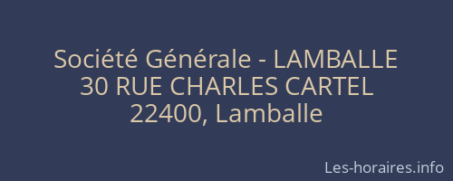 Société Générale - LAMBALLE 
