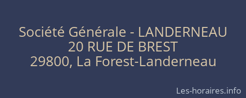 Société Générale - LANDERNEAU 