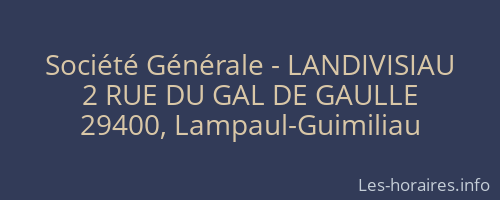 Société Générale - LANDIVISIAU 