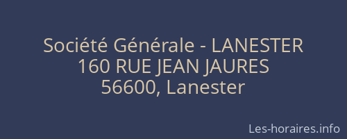 Société Générale - LANESTER 