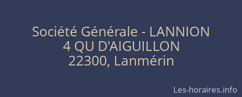 Société Générale - LANNION 