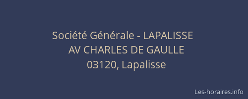Société Générale - LAPALISSE 