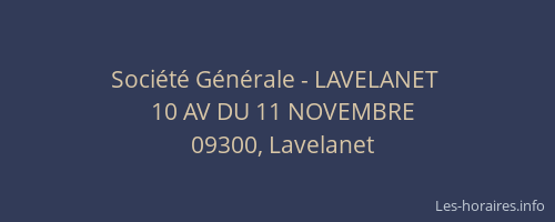 Société Générale - LAVELANET 