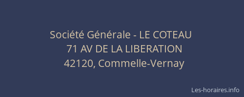 Société Générale - LE COTEAU 
