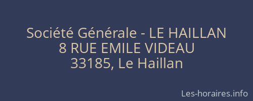 Société Générale - LE HAILLAN 