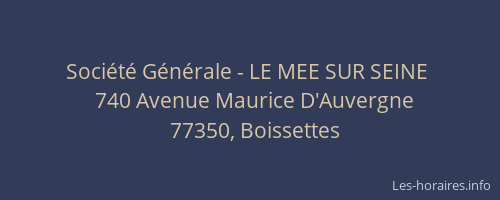 Société Générale - LE MEE SUR SEINE 