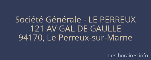 Société Générale - LE PERREUX 