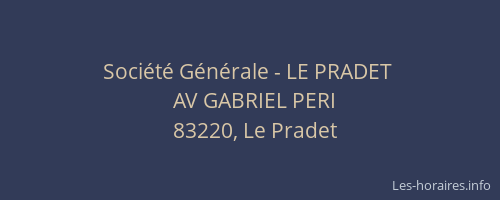 Société Générale - LE PRADET 