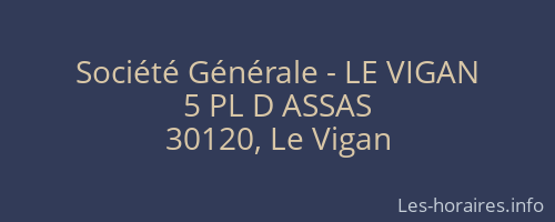 Société Générale - LE VIGAN 
