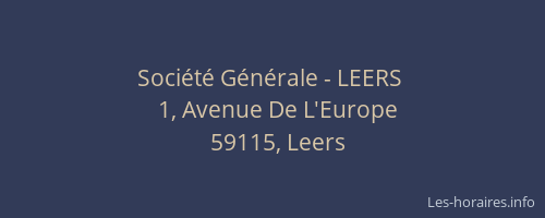 Société Générale - LEERS 