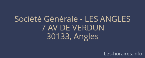 Société Générale - LES ANGLES 