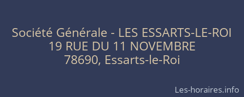 Société Générale - LES ESSARTS-LE-ROI 