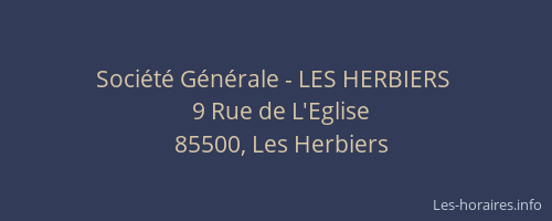 Société Générale - LES HERBIERS 